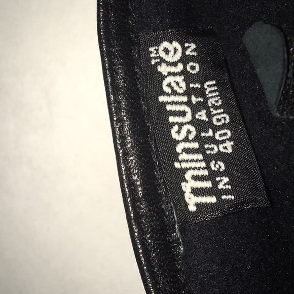 Genuine Black Leather Thinsulate Lined Gloves - Picture 5 of 5